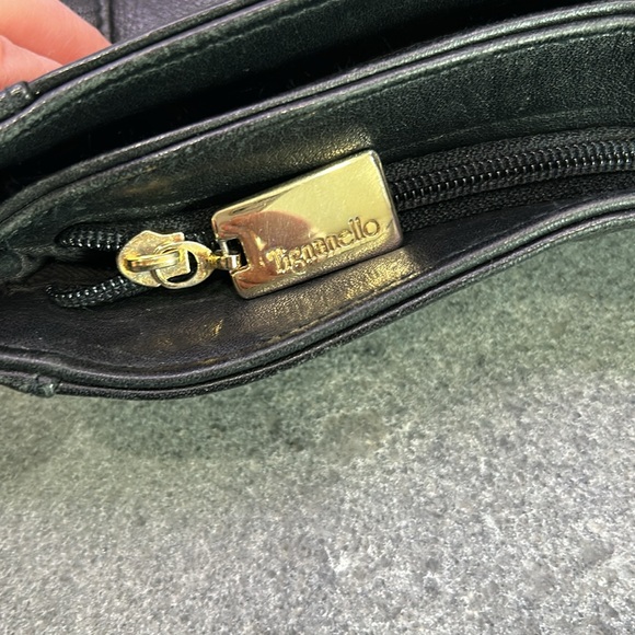 black Tignanello all leather shoulder bag - Picture 6 of 12